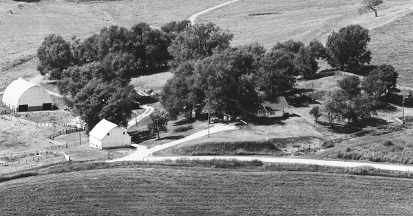 Vintage Aerial photo from 1983 in Pottawattamie County, IA