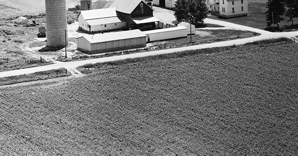Vintage Aerial photo from 1970 in Bremer County, IA