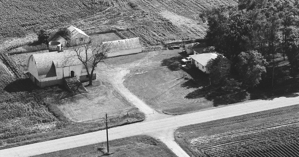 Vintage Aerial photo from 1983 in McLeod County, MN