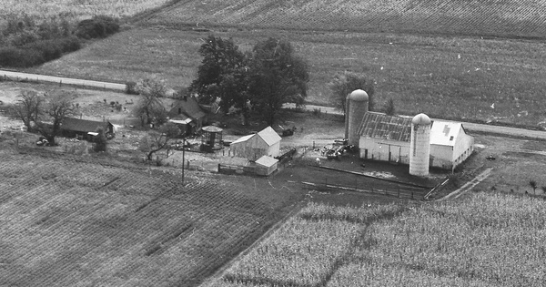 Vintage Aerial photo from 1973 in Shiawassee County, MI