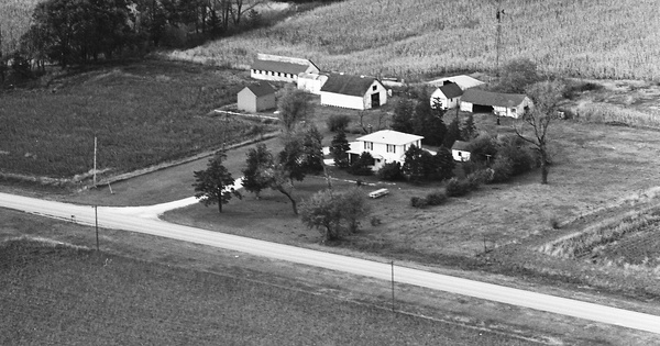 Vintage Aerial photo from 1973 in Webster County, IA