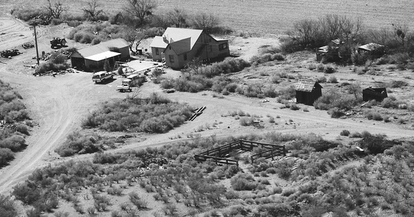 Vintage Aerial photo from 1986 in Graham County, AZ