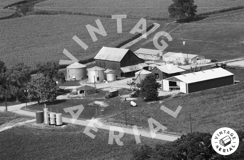Vintage Aerial Illinois Wabash County 1984 2SWB17