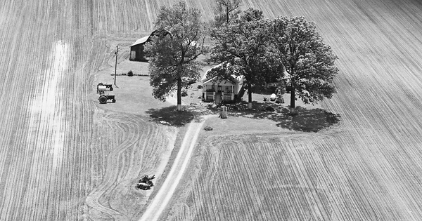 Vintage Aerial photo from 1981 in Gibson County, IN