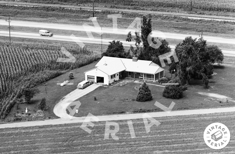 Vintage Aerial Illinois Logan County 1973 7LLO26