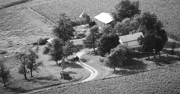 Vintage Aerial photo from 1977 in Logan County, IL