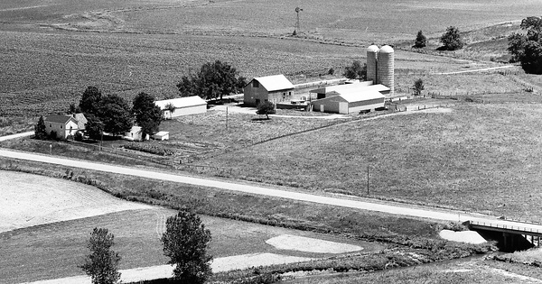 Vintage Aerial photo from 1974 in Tazewell County, IL