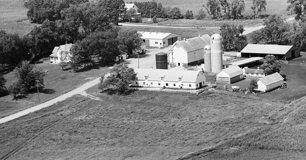 Vintage Aerial photo from 1970 in Freeborn County, MN
