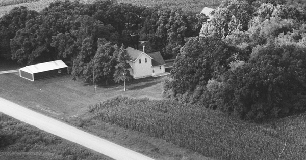 Vintage Aerial photo from 1995 in Worth County, IA
