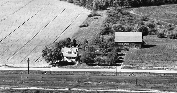 Vintage Aerial photo from 1971 in Monroe County, MI