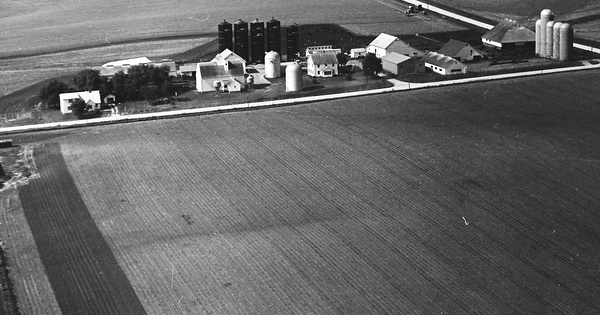 Vintage Aerial photo from 1970 in Clinton County, IA