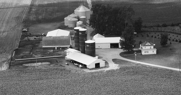 Vintage Aerial photo from 1984 in Hancock County, IA
