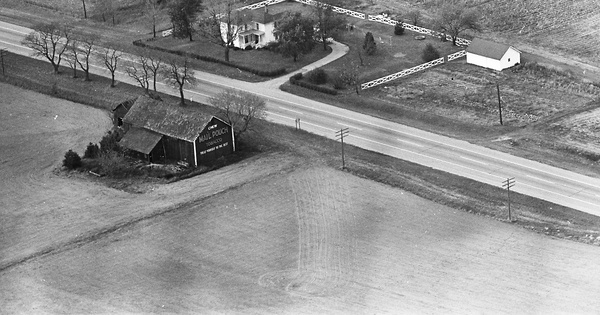 Vintage Aerial photo from 1963 in Branch County, MI