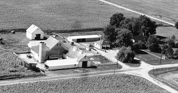 Vintage Aerial photo from 1966 in Newton County, IN