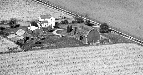 Vintage Aerial photo from 1975 in Wells County, IN