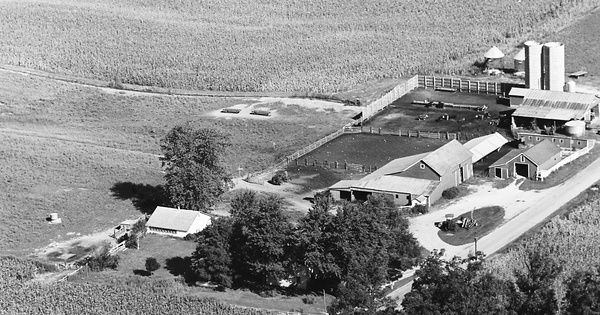 Vintage Aerial photo from 1968 in Kosciusko County, IN