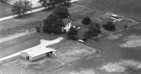Vintage Aerial photo from 1970 in Hancock County, IN