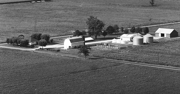 Vintage Aerial photo from 1975 in Jasper County, IL