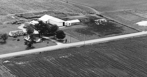 Vintage Aerial photo from 1986 in Madison County, OH