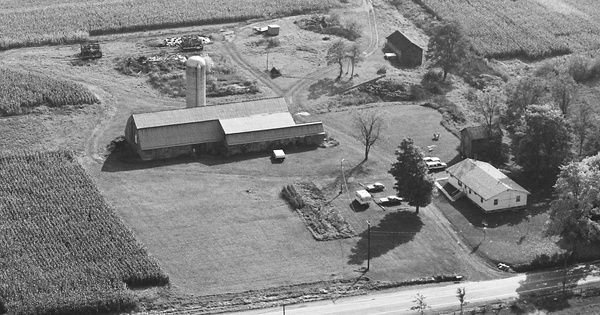 Vintage Aerial photo from 1982 in Tompkins County, NY
