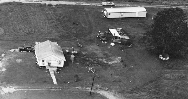Vintage Aerial photo from 1984 in Liberty County, TX