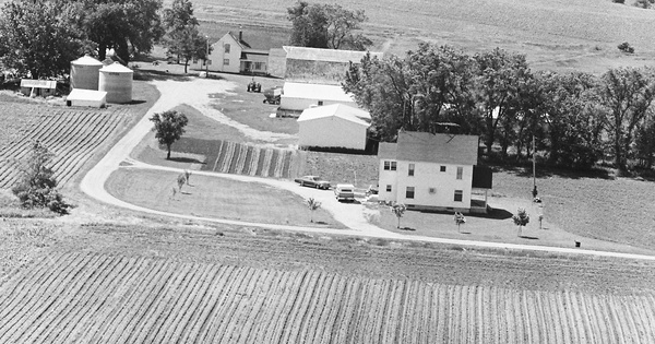 Vintage Aerial photo from 1981 in Hancock County, IA