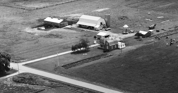 Vintage Aerial photo from 1992 in Clare County, MI