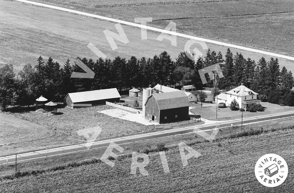 Vintage Aerial Iowa Bremer County 1983 31KBR31