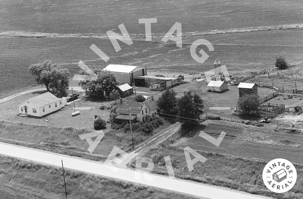 Vintage Aerial Iowa Mills County 1979 53GMI4
