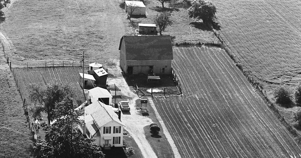 Vintage Aerial photo from 1968 in Jackson County, MI