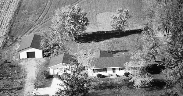 Vintage Aerial photo from 1988 in Shiawassee County, MI