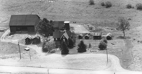 Vintage Aerial photo from 1963 in Sullivan County, PA