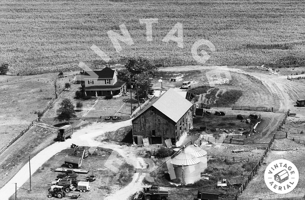 Vintage Aerial Indiana Blackford County 1983 36XBL8
