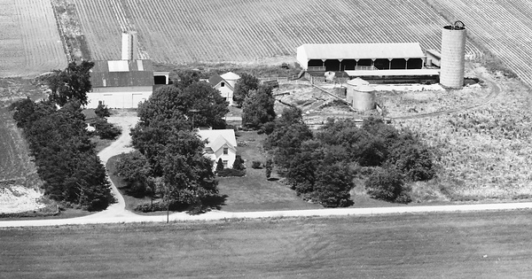 Vintage Aerial photo from 1968 in Blackford County, IN
