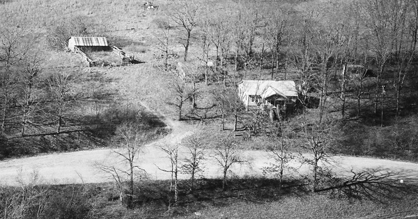 Vintage Aerial photo from 1989 in Newton County, AR
