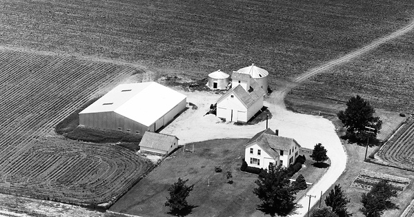 Vintage Aerial photo from 1966 in Stark County, IL