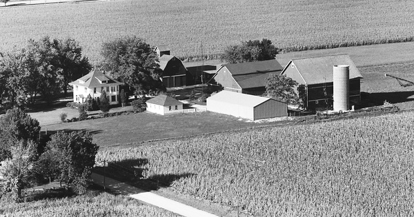 Vintage Aerial photo from 1971 in DeKalb County, IL