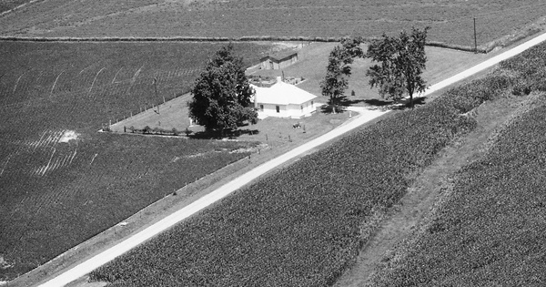 Vintage Aerial photo from 1989 in Edgar County, IL