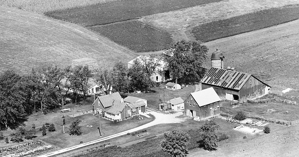 Vintage Aerial photo from 1964 in Kenosha County, WI
