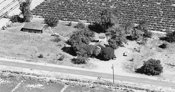 Vintage Aerial photo from 1966 in Merced County, CA