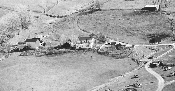 Vintage Aerial photo from 1985 in Highland County, VA
