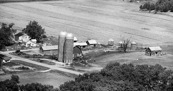 Vintage Aerial photo from 1980 in Sauk County, WI