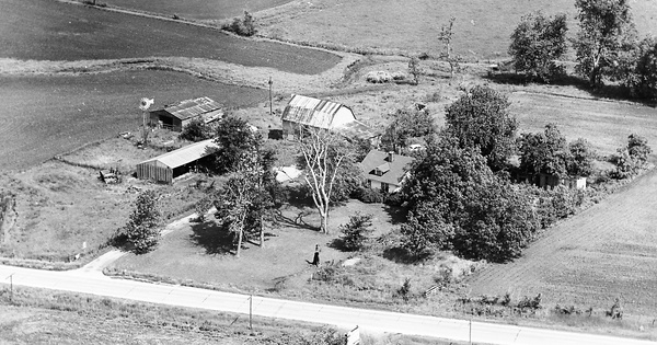 Vintage Aerial photo from 1967 in Hancock County, IL