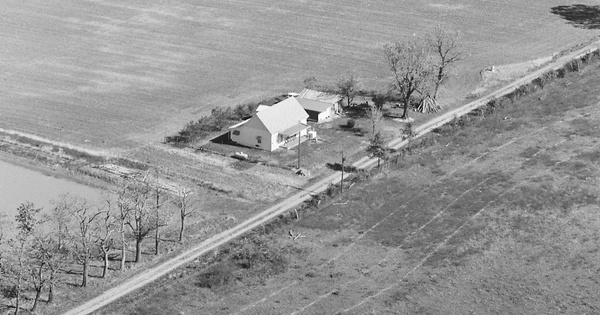 Vintage Aerial photo from 1980 in Hamilton County, IL