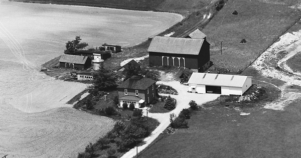 Vintage Aerial photo from 1967 in Adams County, IN