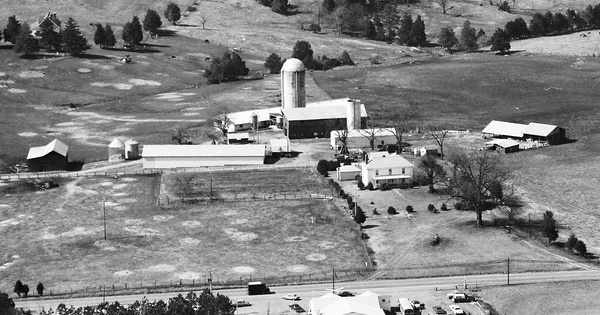 Vintage Aerial photo from 1989 in Greene County, VA