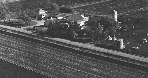Vintage Aerial photo from 1975 in Wright County, IA
