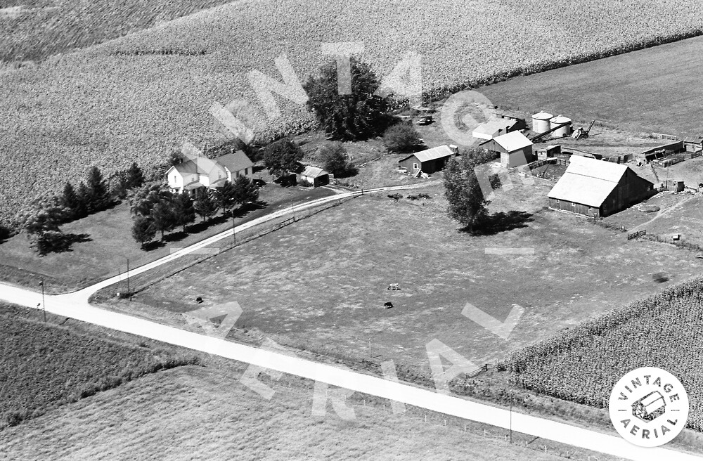 Vintage Aerial Iowa Linn County 1964 9DLI17