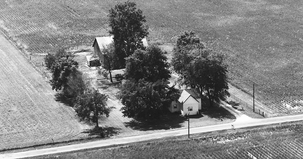 Vintage Aerial photo from 1983 in Tipton County, IN