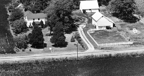 Vintage Aerial photo from 1964 in Washington County, IL